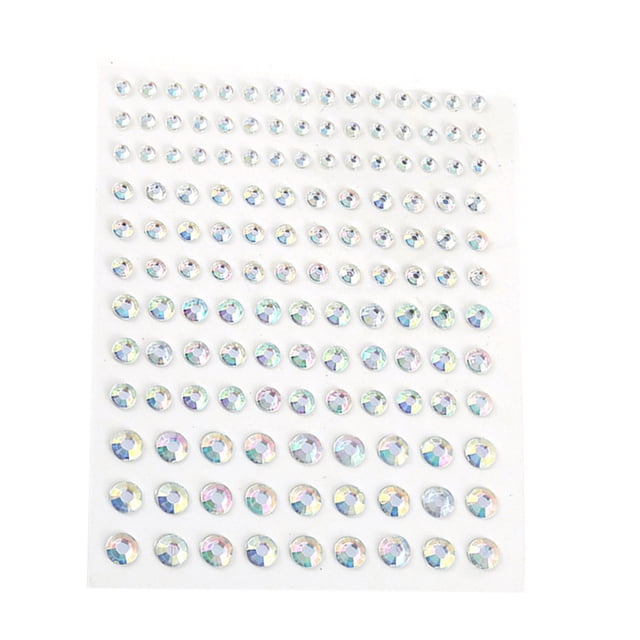 Vogacara Ojo cuerpo cara gemas pegatinas de diamantes de imitación autoadhesivo sin pegamento maquillaje joyería accesorio DIY fiesta favores para Tratamientos faciales ABblanco Vogacara CE013625-07B