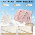 thumbnail image 3 of Large Bible Tote Bags with Bible Cover Case for Women, Church Bag with Shoulder Strap, Puffy Quilted Carrying Case for Bible Study Supplies, Christian Gift for Women (Black), 3 of 10