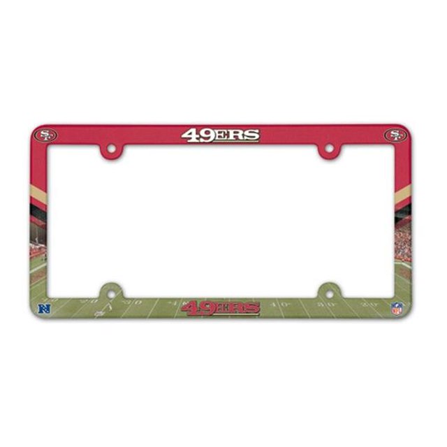San Francisco 49ers License Plate Frame Plastic Full Color Style