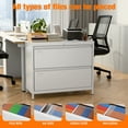 thumbnail image 5 of JAORD Lateral Filing Cabinet with Lock, 2-Drawer Metal Wide Lateral File Cabinet for Home Office (White), 5 of 7