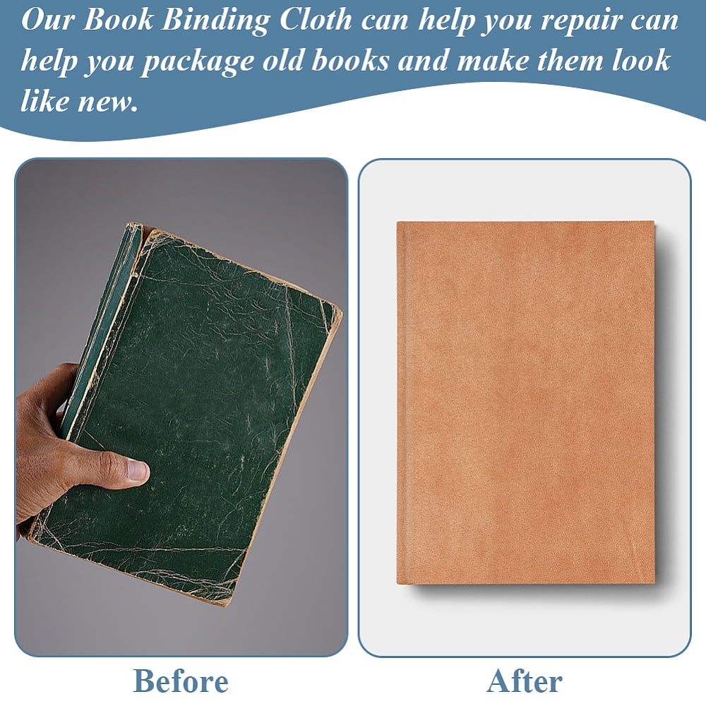 4 Colors 51.2 x 11.8 Book Cloth Cover Suede Fabric Surface Paper Backed Bookbinding Bookcloth Red Black Hardcober Textbook Book Binding