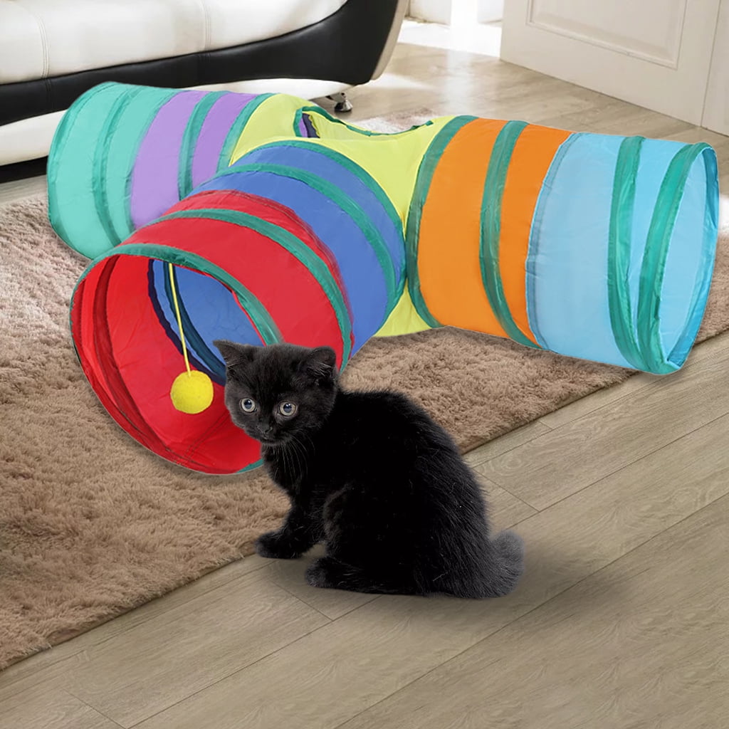 EHJRE Cat Tunnel - Interactive Cat Toy - Toys for Cats - Cat Tunnels for Indoor Cats - Cat Tube - Collapsible Pet Tunnel - Small Animals Pet Supplies