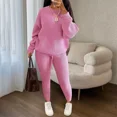thumbnail image 1 of 2024 Winter Two Piece Sets Women Clothing Autumn Fashion Casual Solid Round Neck Pullover Loose Pit Knitted Sweater Pants Suits, 1 of 5
