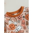 thumbnail image 3 of Baby Boy Girl Halloween Outfits Long Sleeve Shirts Ghost Pumpkin Sweatshirt Tops and Pants Set Toddler Infant Fall Clothes, 3 of 8