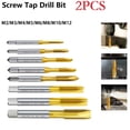thumbnail image 4 of 2PCS Titanium Coating Screw Thread Tap Drill Bit M2- Metric Straight Flute, 4 of 6