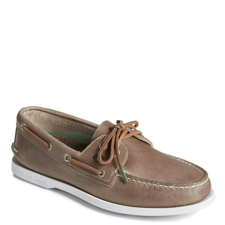 

Sperry Top-Sider Men s Authentic Original 2-Eye Boat Shoe Taupe Pullup 16M