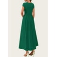 thumbnail image 3 of PRETTYGARDEN Women's Summer Casual Long Dresses Cap Sleeve Patchwork A Line Flowy Modest Elegant Homecoming Maxi Dress, 3 of 5