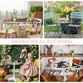 thumbnail image 6 of Fitted Round Tablecloth Happy Easter Elastic Stretch Table Cover,Waterproof Oil Proof Table Cloth for Dinner,Outdoor,Picnic, 45"- 54" DIA Easter Bunny Tails Beige, 6 of 9