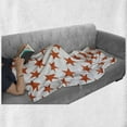 thumbnail image 6 of Abstract Soft Flannel Fleece Blanket, Monochromatic Star Shapes on Plain Background Sky Space Creative Graphic, Cozy Plush for Indoor and Outdoor Use, 70" x 90", Burnt Orange White, by Ambesonne, 6 of 6