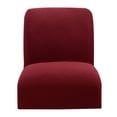 thumbnail image 3 of elásticas para sillas de comedor Funda sólida clásica Vino rojo Sunnimix Fundas para sillas de comedor, 3 of 8