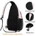 thumbnail image 5 of Mosiso Sling Backpack, Multipurpose Crossbody Shoulder Bag with Front Buckle Pouch&Reflective Strip For Hiking,Travel,For Women Men,Pink, 5 of 7