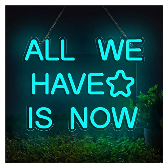 All We Have Is Now LED Neon Light Acrylic Lettes Sign USB For Home Living Room Party Bar Club Wall Art Decor 30cmx38cm