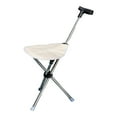 thumbnail image 3 of Bastón de trekking con asiento,Bastón de trekking antideslizante con asiento de bastón,Silla de caña plegable con asiento de caña plegable antideslizante,Bastones de trekking Beige, 3 of 8