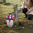 thumbnail image 4 of 4th of July Artificial Flowers Red White and Blue Decoration, Anniversary Patriotic Calla Lily Picks Decorations, Independence Day, Memorial Day Table Decor, 4 of 6