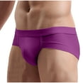 thumbnail image 4 of JUUYY Men Underwear Ultra-thin Breathable and Smooth Men's Modal Moisture Wicking Briefs Intimates Purple XL, 4 of 4