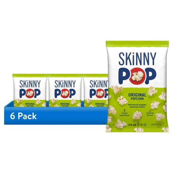 (6 pack) Skinnypop Original Popcorn, 4.4 oz