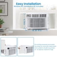 thumbnail image 4 of 8000 BTUs Window Air Conditioner with Remote Control,Ceer 10.9,Eco & Auto Restart AC Unit Window, Cools Up to 350 Sq. Ft., Quiet Operation, 4 Fan Speeds, for Bedroom, Living Room, 4 of 8