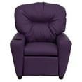 thumbnail image 3 of Contemporary Purple Vinyl Kids Recliner with Cup Holder, 3 of 9