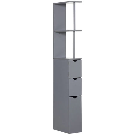 Resenkos Bathroom Storage Cabinet Narrow Storage Unit Floor Cabinet for Bathroom Living Room Entryway Kitchen Grey
