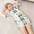thumbnail image 6 of Silky Satin Kids' Pajama Set Breathable & Smooth Unisex Button-Down Pajamas Panda Eating Bamboo, 6 of 8