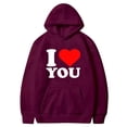 thumbnail image 1 of DPTALR Valentine's Day Couple Print Hooded Fleece Pocket Sweater Coat, 1 of 2
