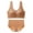 Orange, variant on TAGOLD Womens Plus Size Bra Clearance,Summer Casual Bras for Womens,Women's Bra Seamless Large Size Backing Sling Traceless Sexy Gathered Back Underwear Two-piece Underwear Suit