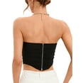thumbnail image 2 of YouLoveIt Women's Strapless Bustier Corset Ladies Crop Tube Top Off Shoulder Push Up Corsets Slim Crop Tops Backless Bodyshaper for Women, 2 of 8