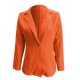 thumbnail image 3 of Gibobby Blazer de mujer elegante Blazer de frente abierto para mujer casual manga larga abotonado para el trabajo oficina chaqueta con bolsillo(Naranja,M), 3 of 5
