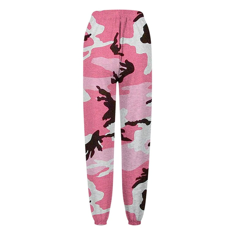 SnnmBlm Women's Camo Pants Cargo Trousers Cool Camouflage Pants