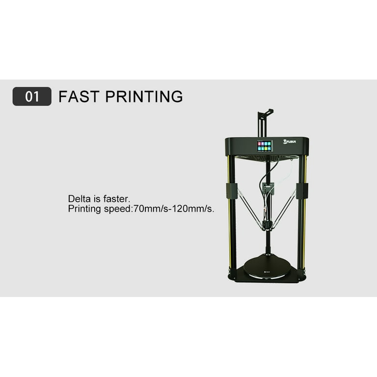 FLSUN Q5 Delta Printer Φ200x200 Auto-Leveling Touch Screen Lattice Glass Platform -