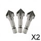 thumbnail image 1 of Paquete de 2-6 brocas cortadoras de chaflán de 3x , reemplazo duradero para Metal de carpintería 2 piezas, 1 of 8