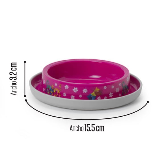 Plato Friends Forever 210 ml Moderna rosa