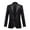 Black, variant on KHONTS Men's Sequins Velvet Shawl Lapels Stage Party Prom Wedding Dinner Suit Jacket Blazer Green XS