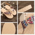 thumbnail image 6 of longantii Flip Flops for Women Summer Sandals Anti-slip Slippers Flip Flops Boho Beach Thong Sandals Red, 6 of 7