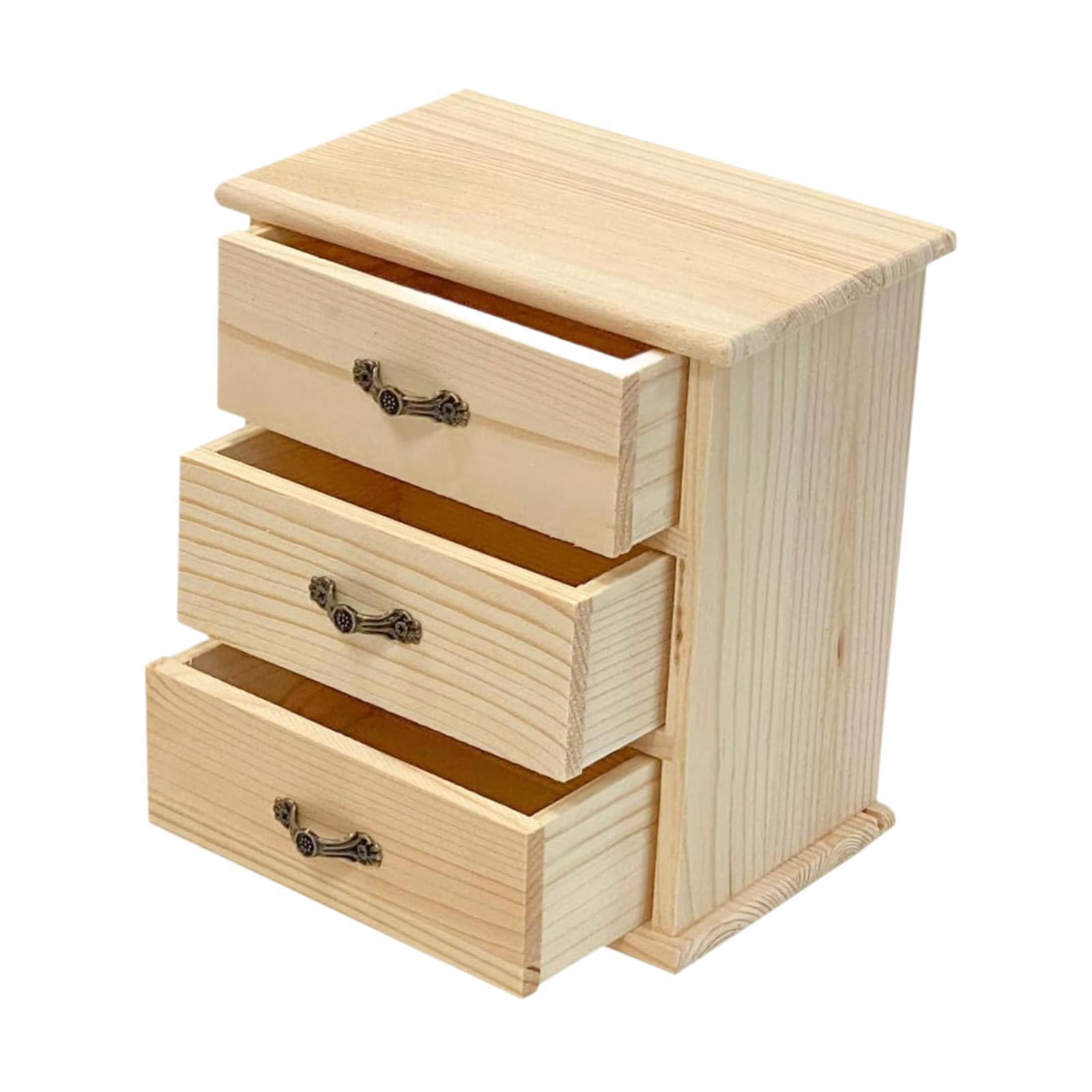 QSTDGVPW Wooden Desk Drawer Organizer Desktop Organizer for Toiletries Dresser Office