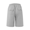 thumbnail image 4 of DYMADE Men Chino Style Classic Beach Style Linen Solid Pantaloons Shorts, 4 of 5