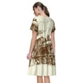 thumbnail image 2 of Horeoi Train Print Women's Short Sleeve Dress Breathable Polyester-Spandex All-Over Print A-Line Side Pockets Elastic Waist, 2 of 6