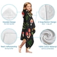 thumbnail image 7 of Red Mushroom Plant Black Pattern Hooded Bath Towel，60"x35" for Ages 3 To 12 Kids, Quick Dry Lightweight Soft Microfiber Hood Beach Towel Cover Up for Kids, 7 of 7