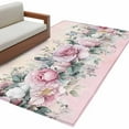 thumbnail image 6 of Pink Roses Floral Area Rug 3x5 Washable Rug Non Slip Vintage Romance Botanical Flowers Large Area Rug Indoor Floor Carpet for Entryway Bedroom Kitchen Living Room Home Office Dining Room Nursery, 6 of 8