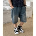 thumbnail image 6 of Boys Jean Shorts Classic Loose Elastic Waist Cargo Jean Shorts Boys Fashion Boys Shorts Size 10-12 Years, 6 of 8