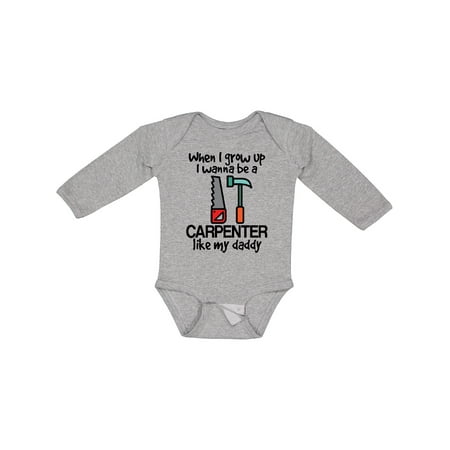 

Inktastic Future Carpenter Builder Like Daddy Gift Baby Boy Long Sleeve Bodysuit