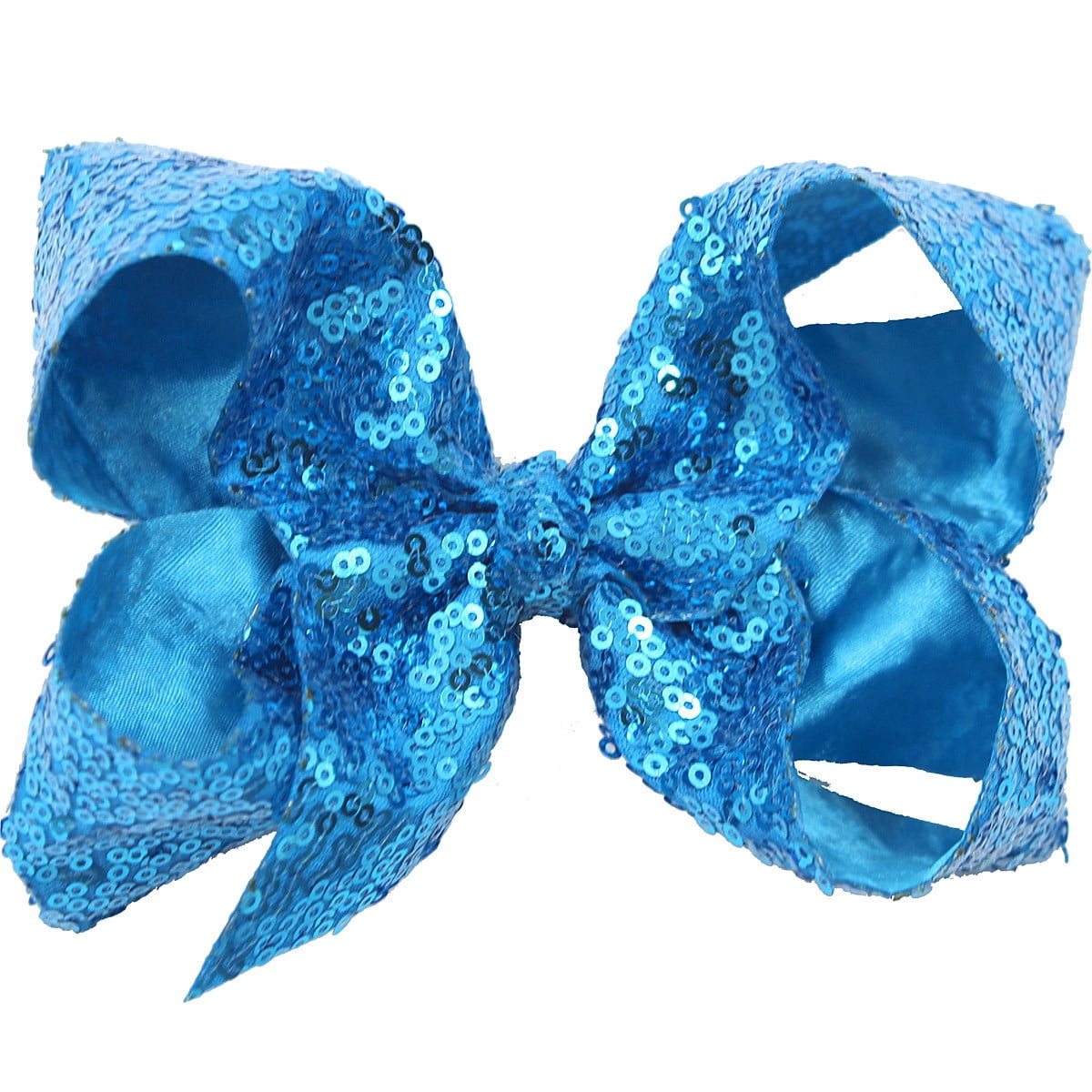 Large Sequin Hair Bows with Clips Sparly Rainbow Bow Hair Barrettes for Toddlers Kids Children Teens