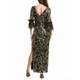thumbnail image 2 of Adrianna Papell womens  Sequin Embroidered Gown, 6, Black, 2 of 3