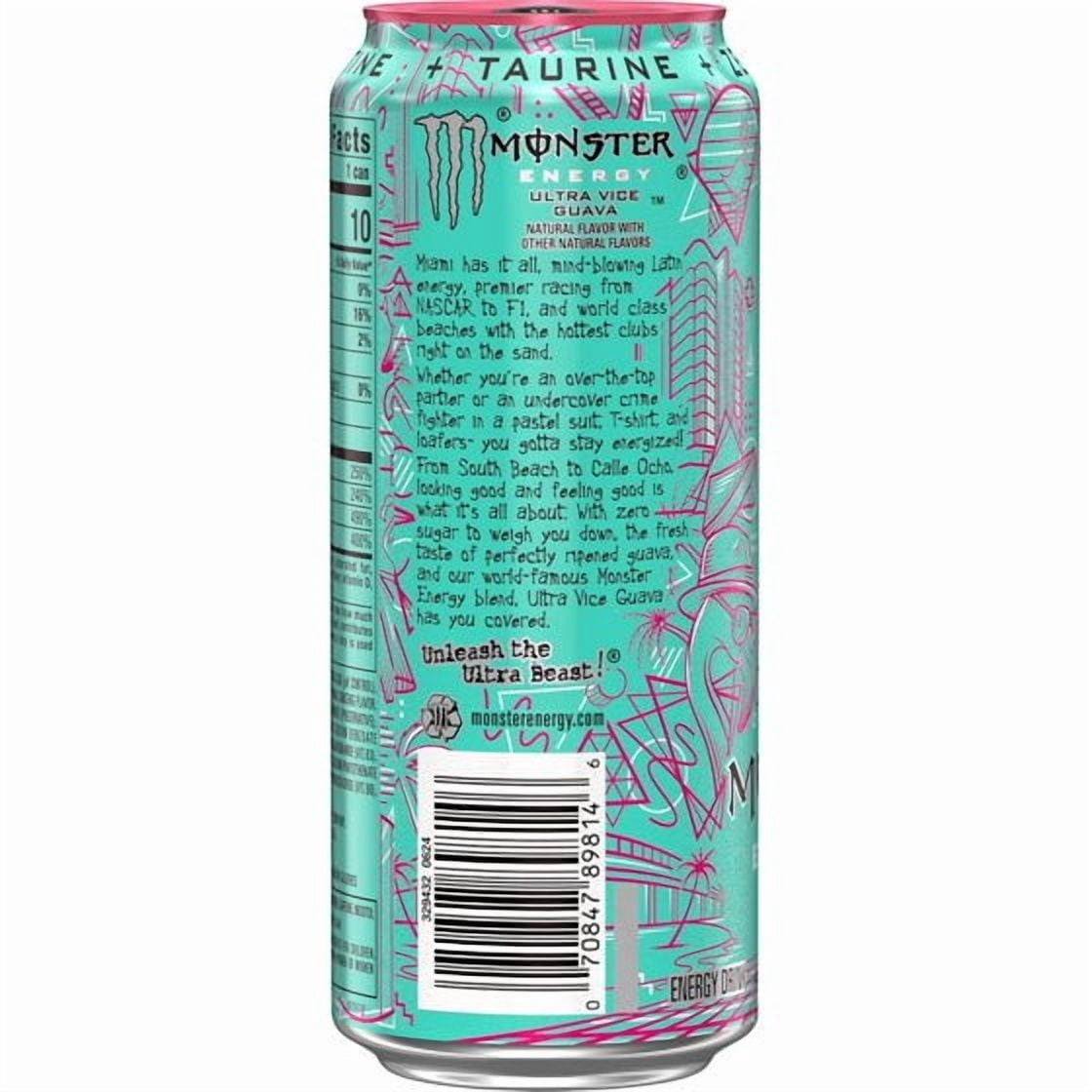 Monster Energy Ultra Variety Pack, 16 ounce(Pack of 2) Blue Hawaiian, Vice Guava