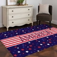 thumbnail image 3 of Independence Day Runner Rug 2.7x5 FT, Non Slip Entryway Carpet, American Flag Red Blue Star Striped Washable Soft Floor Carpet Entrance Mat Non-Shedding Throw Rug for Hallway Laundry Room Bedside, 3 of 9