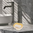 thumbnail image 2 of Unique Bargains 1 Pc Suction Cup Soap Dish Double Layer Yellow Soap Dish for Bathroom Kitchen 5.12"x3.54"x2.95", 2 of 6