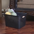 thumbnail image 5 of Sterilite Wicker Weave Plastic Laundry Hamper Storage Basket, Brown (24 Pack), 5 of 5