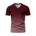 thumbnail image 5 of Men's Gradient V-Neck T-Shirt With Short Sleeve And Chest Pocket Featuring Tie Dye Casual Tee For Summer Spring Streetwear Outfits Gym Workout Turquoise XXXL, 5 of 9