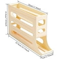 thumbnail image 2 of 4-Layer Egg Holder for Fridge - Auto-Rolling Egg Dispenser, Holds 26+ Eggs Depending on Size, Space-Saving Organizer for Kitchen & Refrigerator, Durable Milky Yellow Color, 2 of 5