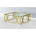 thumbnail image 1 of K-Living Titan Coffee Table with Clear Tempered Glass Top & Gold Polished Stainless-Steel Base, 1 of 1